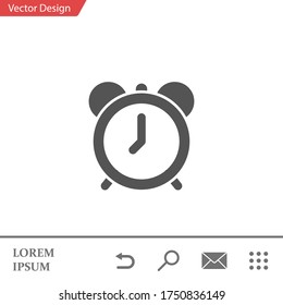 alarm clock icon. Vector illustration EPS 10.