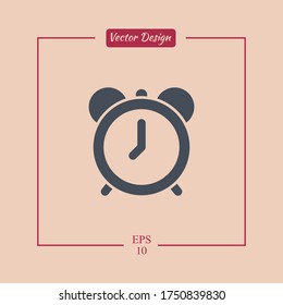 alarm clock icon. Vector illustration EPS 10.