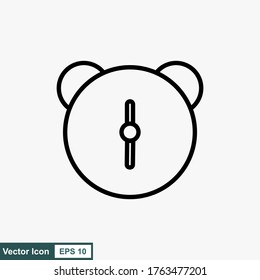 Alarm clock icon vector illustration of flat style.