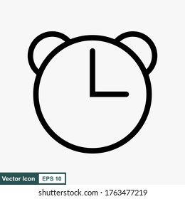 Wecker-Symbol, Vektorgrafik von flachem Stil.
