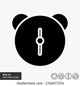 Icono de reloj de alarma ilustración vectorial de estilo plano.