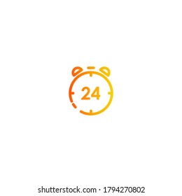 Alarm clock icon. Vector illustration of clock icon