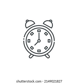 Alarm clock icon, vector illustration