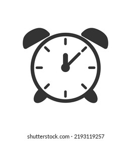 Icono de reloj de alarma. Ilustración vectorial aislada en fondo blanco.