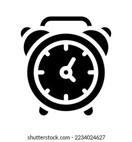 Alarm clock icon vector illustration logo template isolated on white background