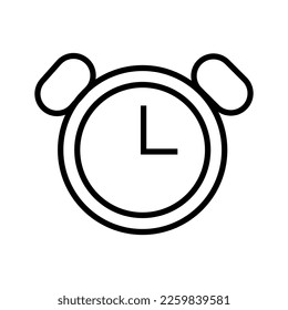 Alarm clock icon. Vector illustration on a white background.