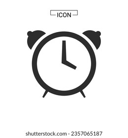 Icono de reloj de alarma ilustración vectorial en un fondo blanco