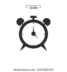 Alarm clock icon vector illustration on a white background