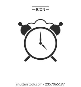Alarm clock icon vector illustration on a white background