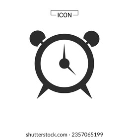 Icono de reloj de alarma ilustración vectorial en un fondo blanco