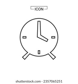 Alarm clock icon vector illustration on a white background