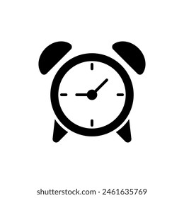 Alarm clock icon vector illustration. Clock on isolated background. Wake-up sign concept.