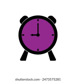 Alarm clock icon vector illustration logo design