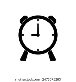 Alarm clock icon vector illustration logo design