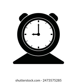 Alarm clock icon vector illustration logo design