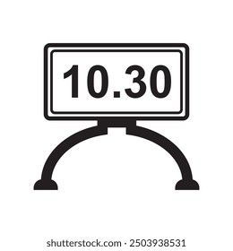 alarm clock icon vector illustration simple design