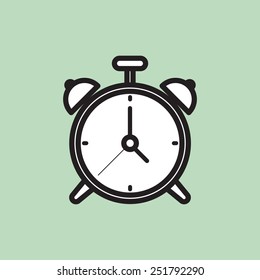 Alarm clock icon. Vector illustration