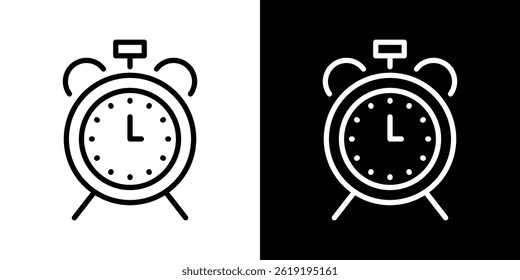 Alarm clock icon. vector illustration, pictogram isolated. editable