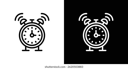 Alarm clock icon vector, illustration logo template in trendy style
