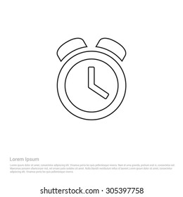 alarm clock icon. Vector Illustration. Flat pictogram icon