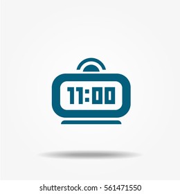 Alarm clock icon. Vector illustration.