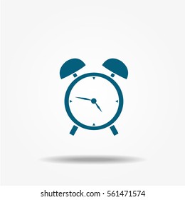 Alarm clock icon. Vector illustration.