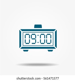 Alarm clock icon. Vector illustration.