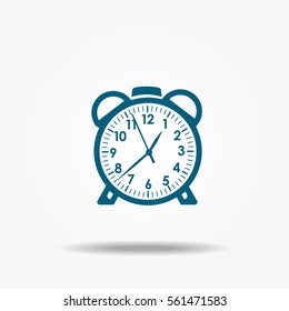 Alarm clock icon. Vector illustration.