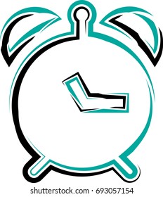 Ilustración de vectores de iconos de reloj de alarma