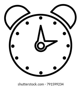 Alarm clock icon vector illustration isolated
