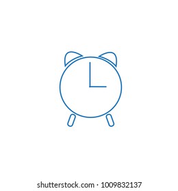 Alarm clock icon vector isolated on white background. Trendy alarm clock icon in flat style. Template for app, ui and logo. Icon alarm clock for your web site. Modern alarm clock icon, EPS 10