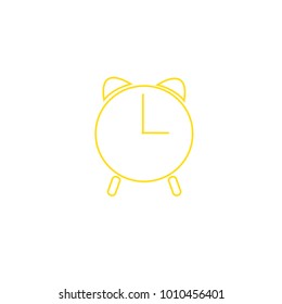 Alarm clock icon vector isolated on white background. Trendy alarm clock icon in flat style. Template for app, ui and logo. Icon alarm clock for your web site. Modern alarm clock icon, EPS 10
