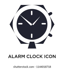 Alarm clock icon vector isolated on white background for your web and mobile app design, Alarm clock logo concept