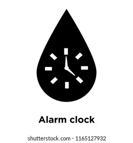 Alarm clock icon vector isolated on white background, Alarm clock transparent sign , black time symbols