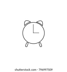 Alarm clock icon vector isolated on white background. Trendy alarm clock icon in flat style. Template for app, ui and logo. Icon alarm clock for your web site. Modern alarm clock icon, EPS 10