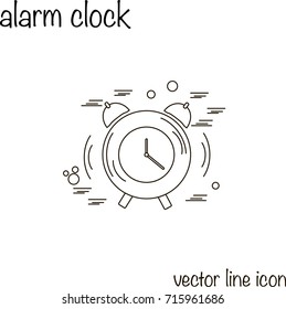 alarm clock icon. Vector line icon. Symbol of the morning