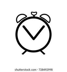 Alarm Clock icon vector line icon, Wake up, get up concept, Time sign isolated on white background.