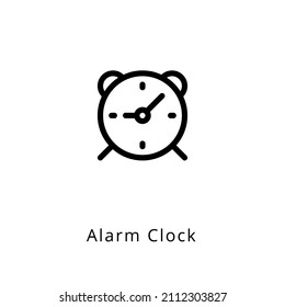alarm clock icon in vector. Logotype