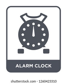 alarm clock icon vector on white background., alarm clock simple element illustration