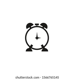alarm clock icon vector on a white background