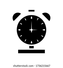 Alarm clock icon vector on white background