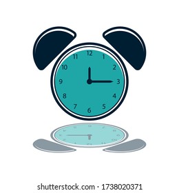 Alarm clock icon vector on white background