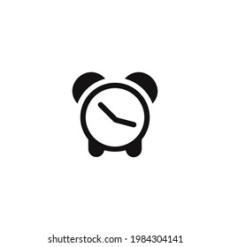 vector de icono de reloj de alarma en fondo blanco