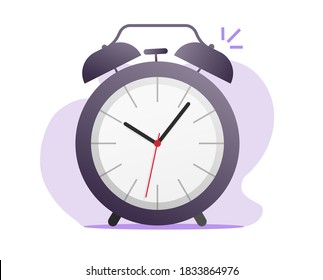 Icono de reloj de alarma vectorial vintage retro, mirar el sonido para despertar tiempo idea color símbolo diseño moderno