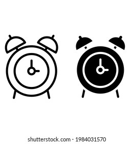Alarm clock icon vector set. Time illustration sign collection. Clock sign or symbol.