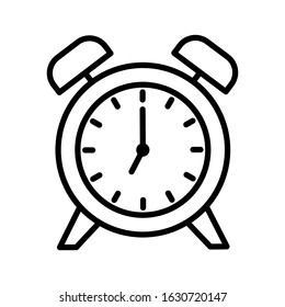 Alarm clock icon vector sign and symbol on trendy design