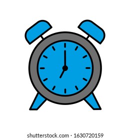 Alarm clock icon vector sign and symbol on trendy design