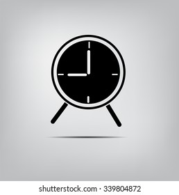 alarm clock icon vector sign for business time