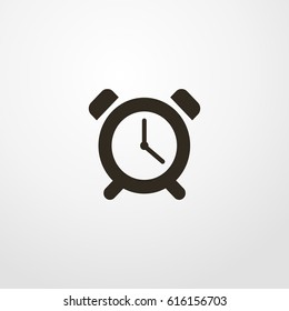 alarm clock icon. vector sign symbol on white background