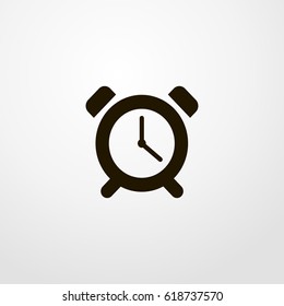 alarm clock icon. vector sign symbol on white background